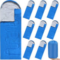 Macarrie 10 Pcs Bulk Sleeping Bags for Homeless Donation Shelter Adults 0 Degree Waterproof Sleeping Bags with Compression Sack for Cold Weather Emergency Hiking Camping Warm