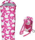 Kids Sleeping Bags - Camping Sleeping Bags with Carry Bag - Compact Sleeping Bag for Hiking Backpacking 3 Season Warm &amp Cool Weather Lightweight Waterproof Outdoor Travel for Boys Girls