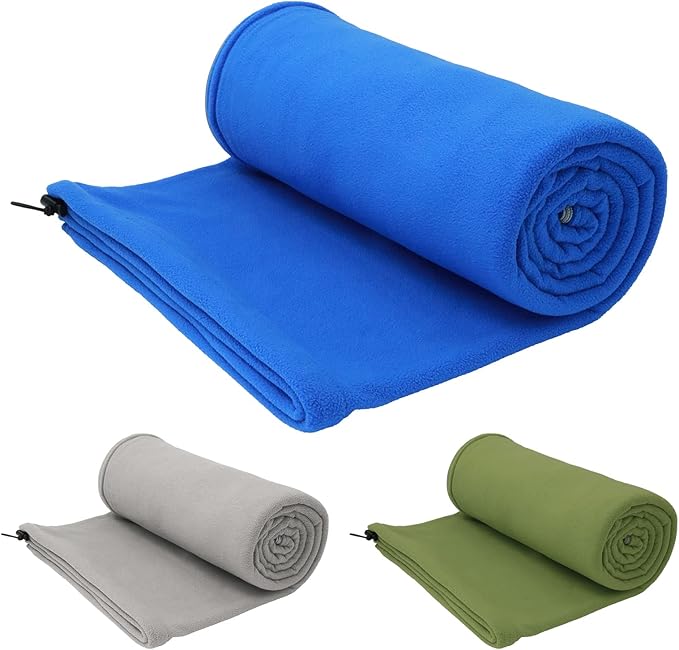 Fleece Sleeping Bag Liner 75 Long Zipper Microfiber Fleece Travel Single Sleeping Bag Camping Blanket Indoor Outdoor Blanket for Adults &amp Children
