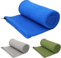 Fleece Sleeping Bag Liner 75 Long Zipper Microfiber Fleece Travel Single Sleeping Bag Camping Blanket Indoor Outdoor Blanket for Adults &amp Children