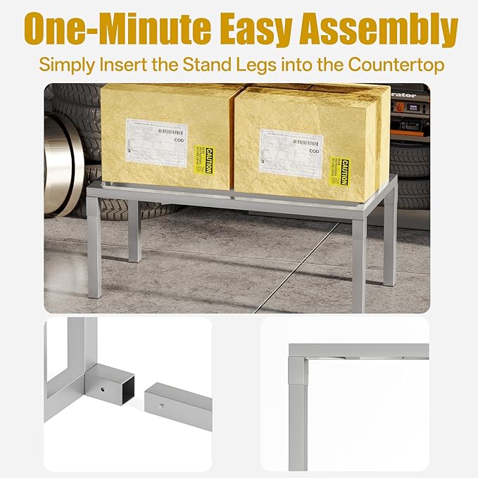Aluminum Dunnage Rack 36 L x 20 W x 12 H 1650 lbs Load Capacity Commercial Food-Grade Floor Shelving for Patio Restaurant Kitchen Supermarket Garage.