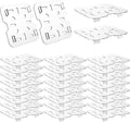 25 PCS Plastic Drain Shelf for 1/6 Size Food Pan Clear Plastic Grate Trays Acrylic Food Drain Pan Trays for Food Fruit Vegetables Sink Teapot Dish Kitchen Restaurant Hotel