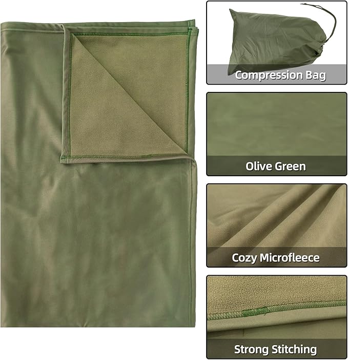 LOOGU Camo Blanket Waterproof Insulation Poncho Liner for Outdoor Camping Hiking Hunting Survival Backpacking Picnicking