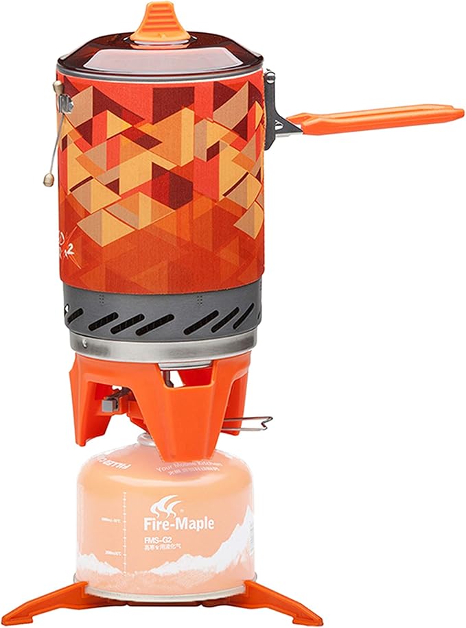 Fire-Maple Fixed Star X2 Backpacking and Camping Stove System Outdoor Propane Camp Cooking Gear Portable Pot Jet Burner Set Ideal for Hiking Trekking Fishing Hunting Trips and Emergency Use