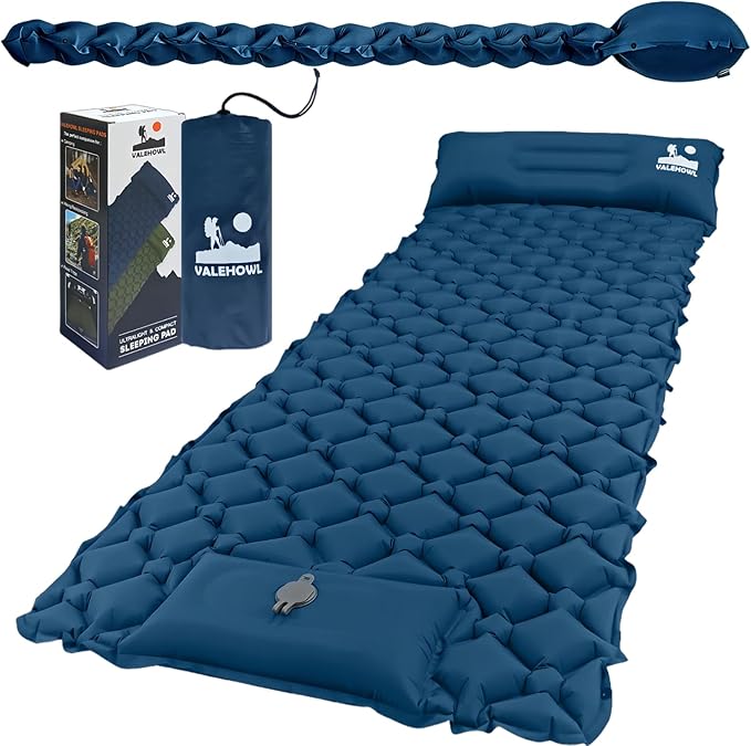 1.8 Pounds Ultralight Camping Sleeping Pad - R-Value 3.0 for 4 Seasons Durable &amp 100% Waterproof Outdoor Air Mattress Compact Sleeping Mat for Hiking Backpacking Travel