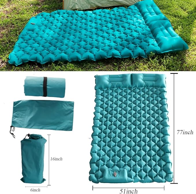 icepac Sleeping Pad Ultralight Inflatable Sleeping Pad for CampingBuilt-in Pump Ultimate for Camping HikingLightweight Inflatable Sleeping pad