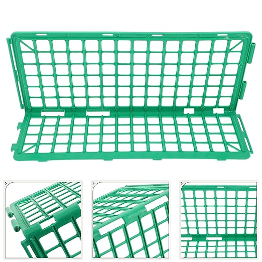 4pcs Green Plastic Fruit and Vegetable Storage Organizer Fence for Supermarket and Kitchen Use – Shelf Divider Guardrail for Fresh Produce Display and Space-Saving Rack Accessories