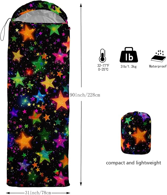 Kids Sleeping Bag for Boys Girls3D Basketball Print-Lightweight Warm Portable Outdoor Indoor-Waterproof Cold Weather Resistant Sleeping Bag for Camping Hiking