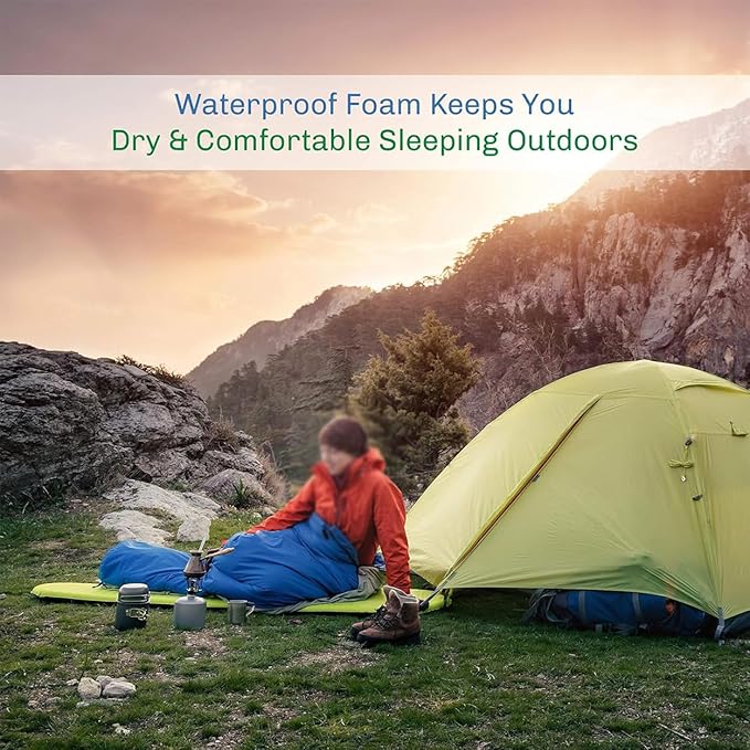Outdoor Double-Person Thickened Foam Sleeping Pad Set - 1.25-inch Waterproof Style with Straps Essential