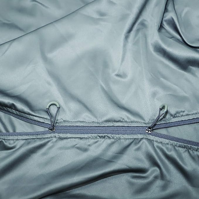 Browint Premium Silky Sleeping Bag Liner with Two-Way Zippers 87x41 Extra Wide Adult Sleep Sack for Hotel Breathable Lightweight Travel Sheet Multifunctional Bed Sheet for Camping All Seasons