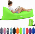 Portable Inflatable Lounger for Beach &amp Camping – Self-Inflating Air Couch Beach Sofa and Outdoor Lounge Chair for Relaxation and Comfort