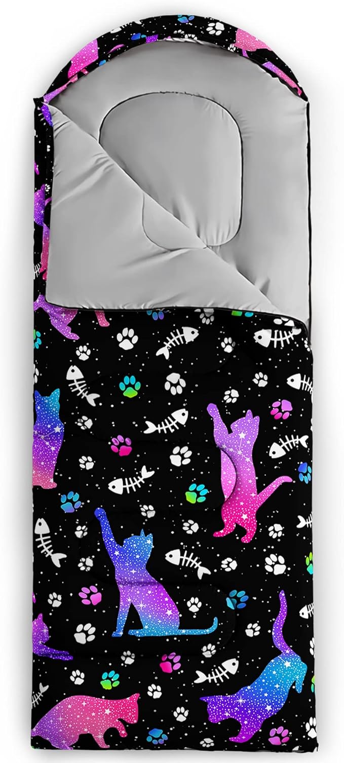 QOOMO Camping Sleeping Bags3 Season Warm &amp Cool WeatherLightweightWaterproof Sleeping Bags for Adults &amp KidsTravelingand OutdoorsCamping Gear Equipment