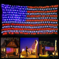 American Flag String Lights Waterproof Led Flag Net Light with 420 Super Bright LED for Yard Garden Decoration Festival Holiday Party DecorationChristmas Decorations (Plug in Power)