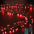 LAMPHOME 500 LED String Lights Outdoor 11 Modes Plug in Twinkle Fairy Lights for Bedroom 46ft 500LED Christmas Lights Cluster Lights Outdoor Waterproof Green-Red