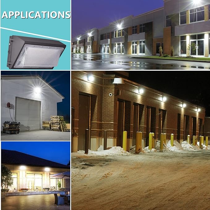 2PACK Dusk to Dawn 180W LED Wall Pack Light Fixture 25200LM 1500W HPS/HID Equivalent100-277V 5000K Daylight Commerical/Industrial Outdoor Security Lighting Parking LotEntrance Warehouse