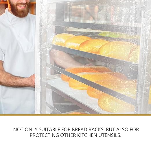 GALPADA PVC Bread Pan Rack Cover 28x23x61 Inch for Bakery Bun Rack Anti-Scratch Bread Maker Cover for Commercial and Home Use