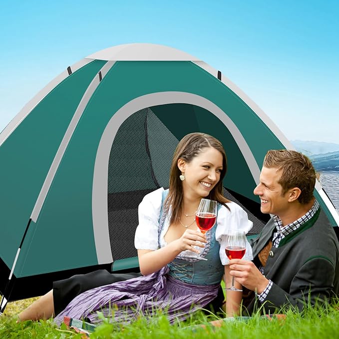 Portable Camping Tent 2 Person Lightweight Waterproof Windproof UV Protection for Outdoor US