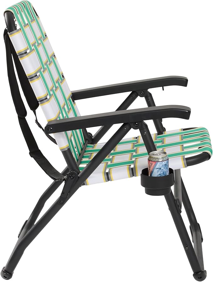 Tommy Bahama Retro Charm Backpack Strap Lawn Chair Durable Lightweight and Comfortable Outdoor Seating Green