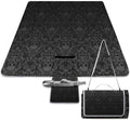 Gothic Skulls Damask Style Black White Waterproof Outdoor Picnic Blanket Sandproof Beach Mat for Camping Hiking Grass Travelling