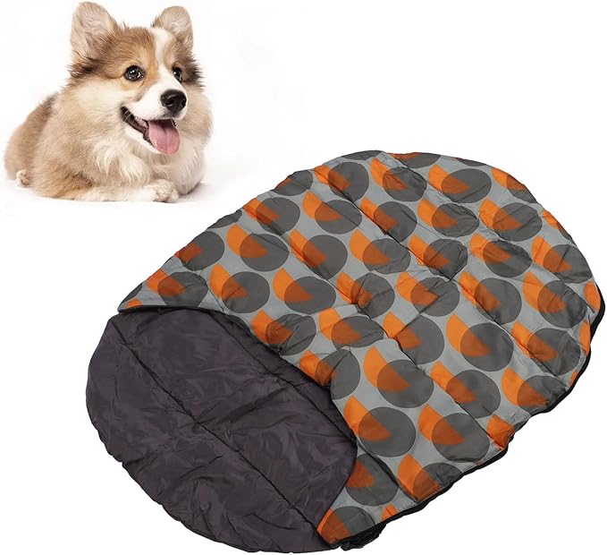 Portable Polyester Pet Sleeping Bag Lightweight and Easy to Clean Excellent for Travel and Camping Warm and Cozy for Dogs Comes with Storage Bag