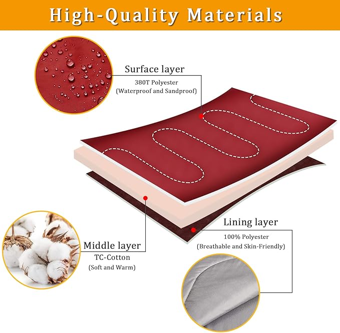 ECOOPRO Warm Weather Sleeping Bag - Portable Waterproof Compact Lightweight Comfort with Compression Sack - Great for Outdoor Camping Backpacking &amp Hiking-83 L x 30 W Fits Adults