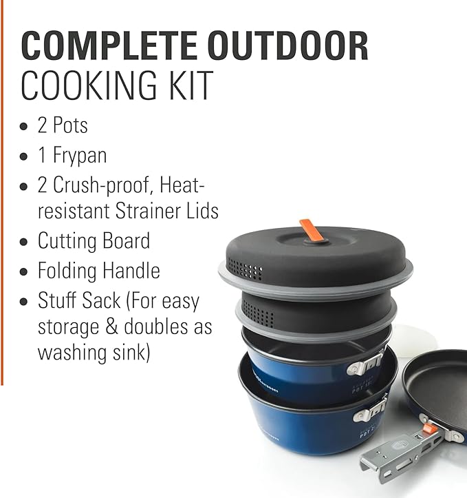 GSI Outdoors Bugaboo Base Camper High-Efficiency Cookset – Ceramic Non-Stick Coated