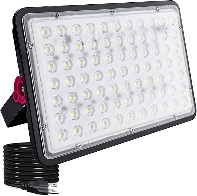 200W Led Outdoor FloodLight Exterior Flood Lights Led Stadium Lights Plug in Flood Light for Yard Garden Playground Lawn GaragesBasketball Court Stadium
