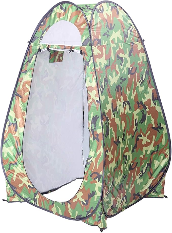 Portable Pop Up Privacy Shower TentInstant Portable Outdoor Rain Shelter with Carry BagCamp Toilet for Hiking &amp BeachLightweight &amp SturdyEasy Set Up (Camouflage)
