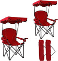 LET'S CAMP Camp Chair with Shade Canopy Folding Camping Recliner Chair with Carry Bag for Outdoor Camping Hiking Beach Heavy Duty 350 LBS