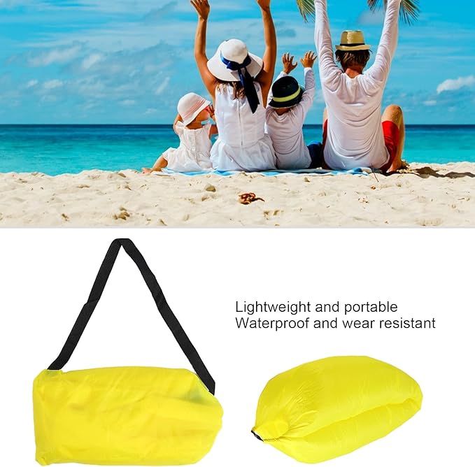 Topyond Air Couch Chair Inflatable Couch for Camping Lightweight Waterproof Blow-Up Chair Easy to Install Beach Air Lounger for Outdoor Travel Hiking Pool Parties