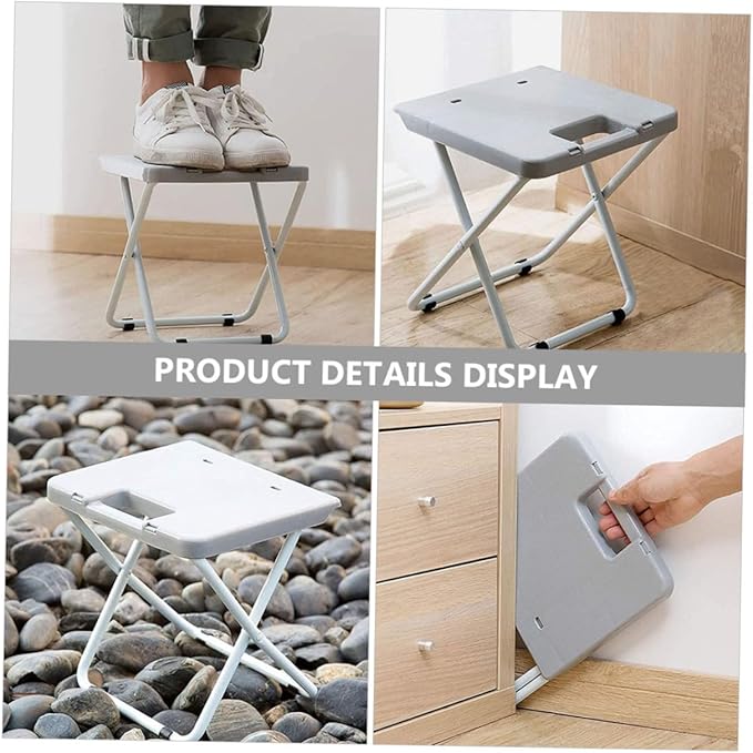SUPVOX Portable Folding Stool Lightweight Folding Chair Camping Hiking Gardening Fishing BBQ Compact Outdoor Stool Carry Bag