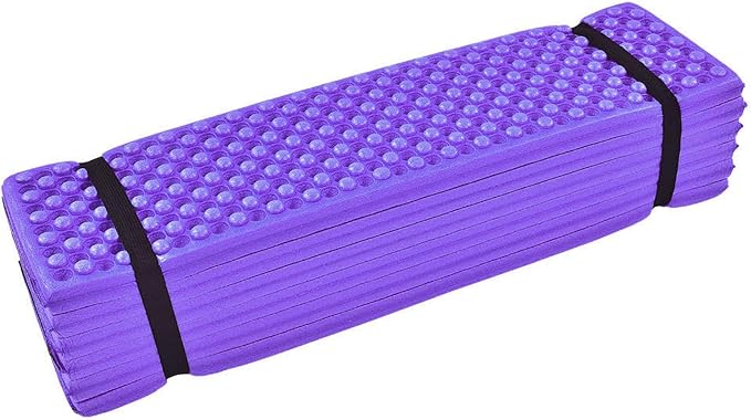 Restokki Foldable Sleeping pad Outdoor Foam Sleeping pad Camping Folding Beach Tent Sleeping Pad Waterproof Camping Mattress Sleeping pad Sleeping mat (Purple)