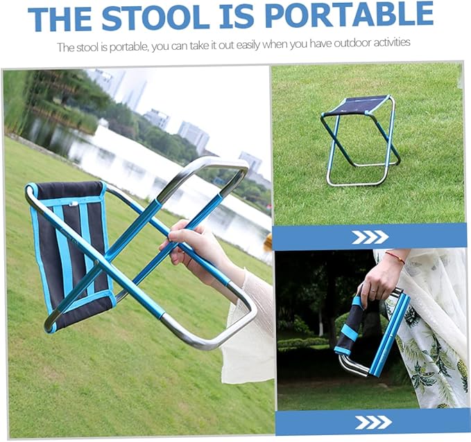 Multi-Function Camping Stool Comfortable Beach Stool Portable Folding Chair Easy to Carry for Hiking BBQ Fishing
