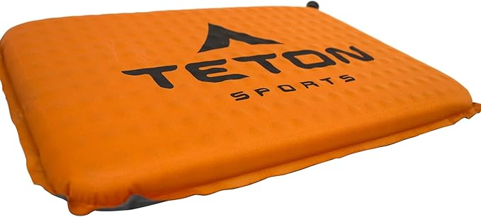 Teton Camping Seat Cushion Stadium Seat Office Chair Car Pad Inflatable Orange