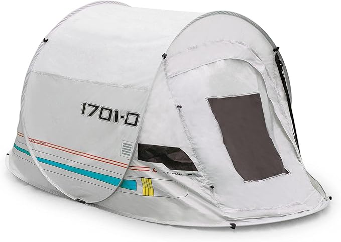 Star Trek: The Next Generation Shuttlecraft Justman 2-Person Camping Tent | Indoor and Outdoor Activities | Pop-Up Camping Tents &amp Shelters Accessories | 95 x 47 x 43 Inches