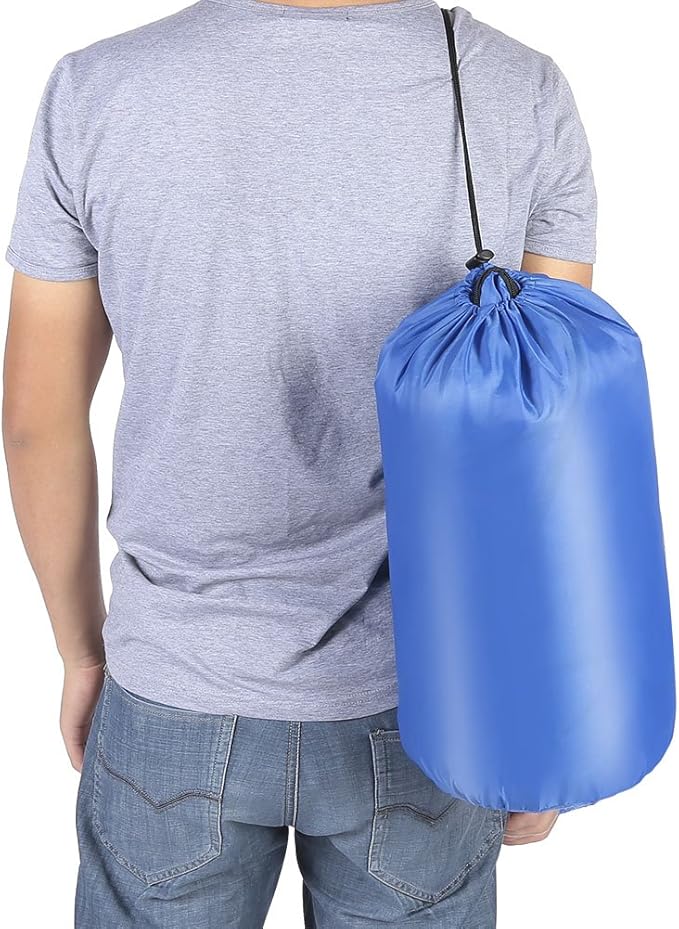 Lightweight Sleeping Bag for Adults | Cotton Envelope Design for Travel/Camping/Hiking | Portable with Storage Bag | Sturdy Dual Zipper 10℃ - 20℃ Comfort Range