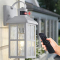 Motion Sensor Porch Lights Outdoor with Remote Dusk-to-Dawn Exterior Lighting Fixtures 4 Modes &amp Weatherproof Outdoor Wall Lights - Ideal for Porch Patio Entryway Garage