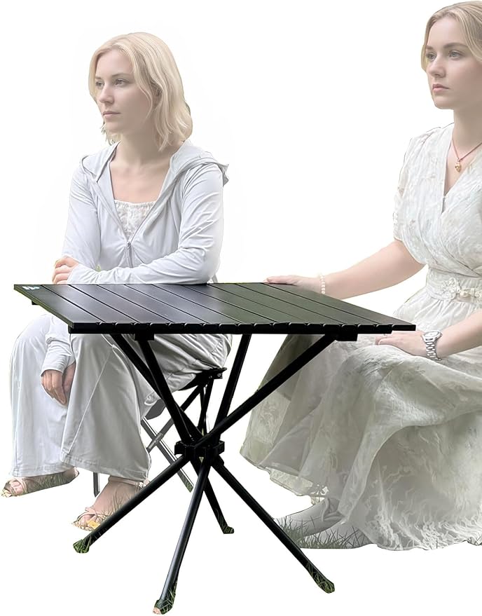 HASIKA Folding Camping Table Large Size Portable Camping Side Table for Outdoor Beatch Tailgating Picnic Grilling