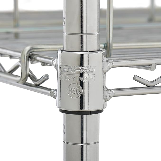 Commercial 24 x 24 Chrome Wire Shelf Kit with 8 Wire Can Racks (28W-670)
