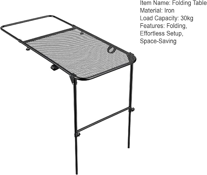 Tire Camping Table Car Wheel Car Table Foldable Heavy Duty Travel Tables for Car Camping Picnic BBQ &amp Outdoor Cooking (26 x 19 in) Black 26-40 * 19 * 15–32in (Adjustable)