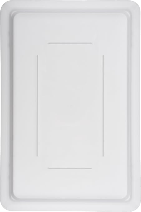 Carlisle FoodService Products Storplus Food Storage Container Lid Lock-Tight Lid with Stackable Design for Catering Buffets Restaurants Polyethylene (Pe) 18 x 12 Inches White (Pack of 6)