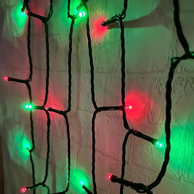 Connectable 240LED 88Ft 13Modes Christmas String Lights Indoor Outdoor | Extendable Green Wire Red &amp Green Christmas Tree Lights with Timer | Twinkle Fairy Light Plug in for Xmas Tree(Red &amp Gr