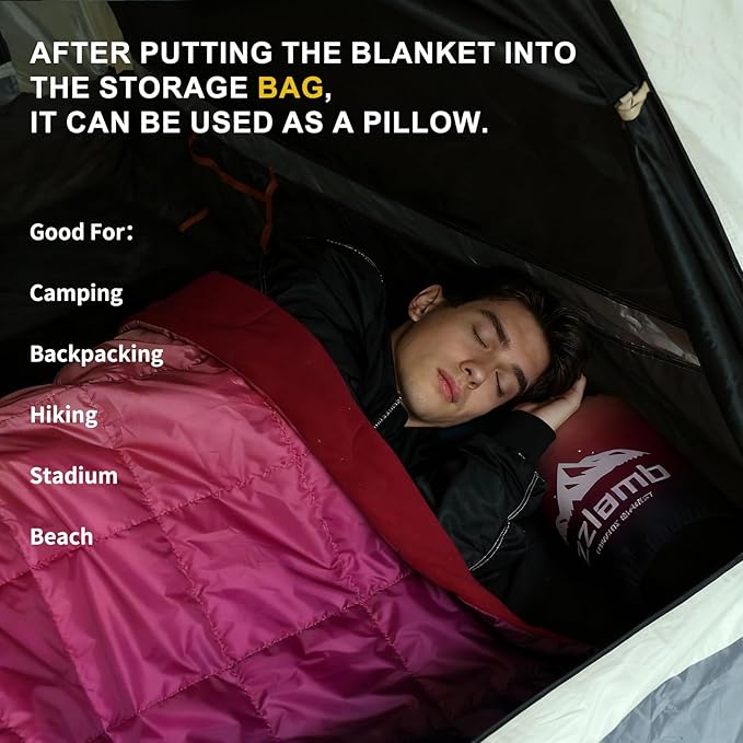 zzlamb Hooded Stadium BlanketWaterproof Outdoor Camping Blanket Polar FleeceWarm Windproof Portable for StadiumSportsPicnicBeachCarPets56x75in Dawn Fade