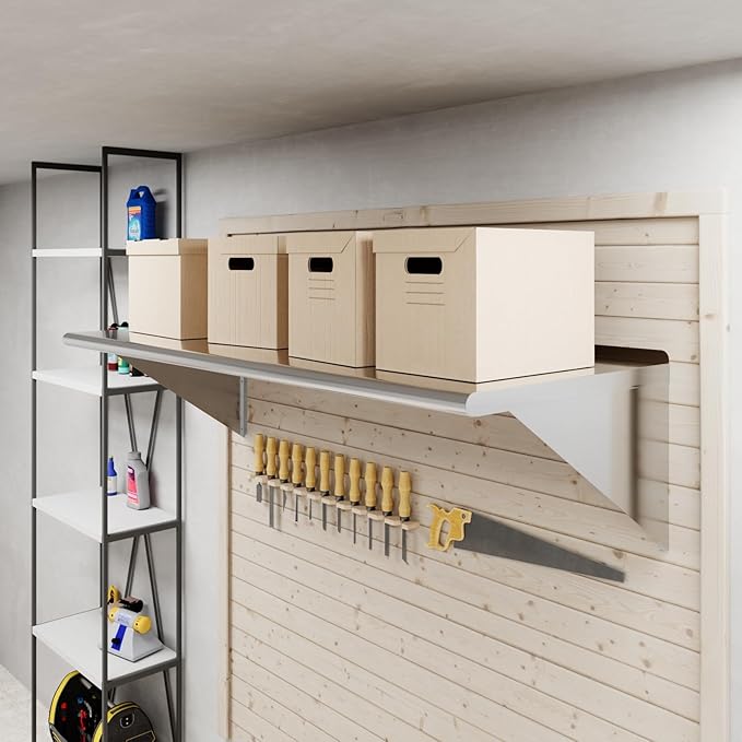 AmGood 24 X 60 Stainless Steel Wall Shelf | Metal Shelving | Garage Laundry Storage Utility Room | Restaurant Commercial Kitchen | NSF