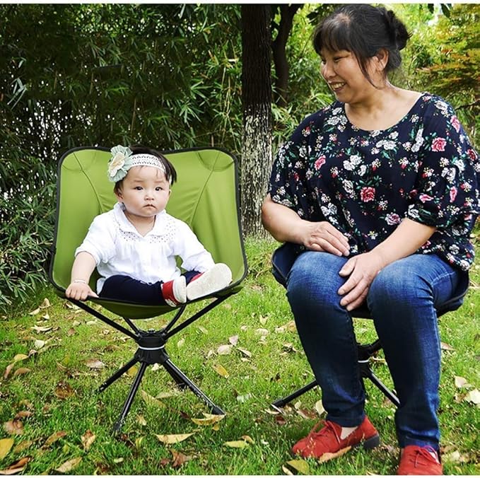 Folding Outdoor 360degree Rotatable Lounge Chair Aluminum Alloy Light Portable Fishing Chair