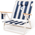 Business &amp Pleasure Co. Margaritaville Manana Backpack Beach Chair Lay Flat Reclining Lightweight &amp Portable Insulated Cooler Pocket Continental Drifter Stripe