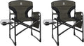 EVER ADVANCED Aluminum Lightweight Folding Director Chair 350lbs Heavy Duty Camping Chair with Side Table &amp Storage 19 Joint-Friendly Height Easy to Stand Portable Makeup Artist &amp Vendor C