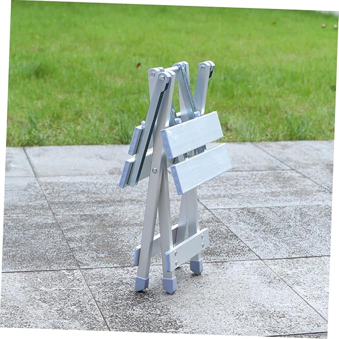 KICHOUSE Compact Folding Camping Stool Lightweight Aluminum Stool Easy to Carry for Home Use