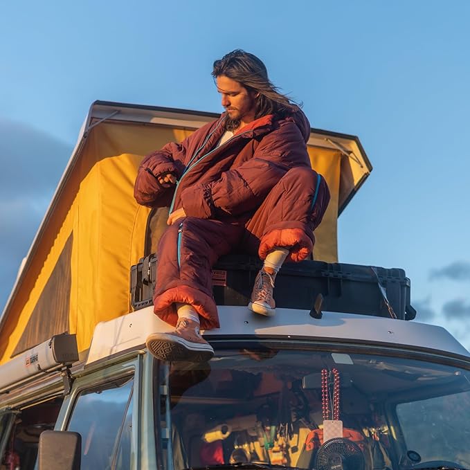 Selk'bag Original Wearable Sleeping Bag - Outdoor &amp Indoor Sleeping Bags - Sleeping Bag Suit - Temp Rating 35 to 44 Degrees F
