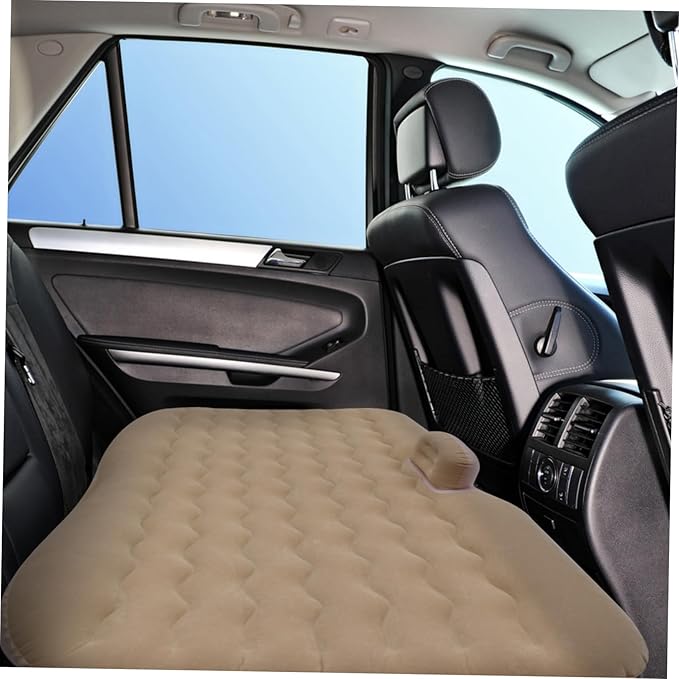 1Set Comfortable SUV Inflatable Air Mattress Bed Practical Back Seat Inflatable Bed for Car to Inflate Deflate Odorless Breathable for Camping and Road
